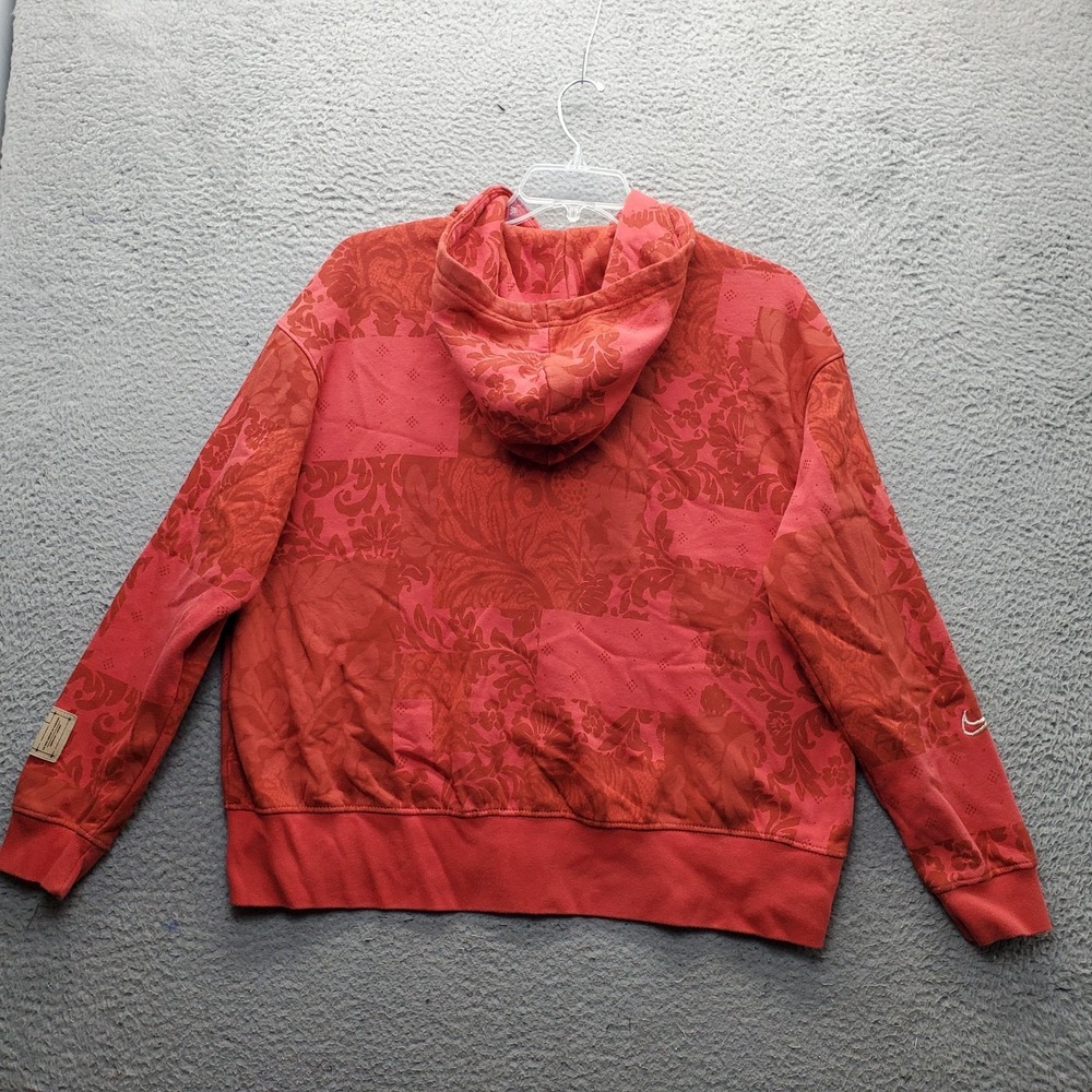 Nike Hoodie Women L Multi Fleece Lined Raglan Sleeve Embroidered Logo Ribbed Hem - Picture 2 of 8